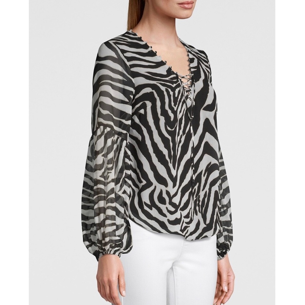 WHBM Zebra Print Blouse